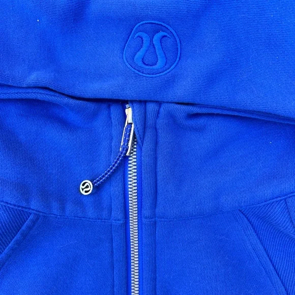 Lululemon Blue Cropped Scuba Jacket Women's Small/Medium - Picture 2 of 4